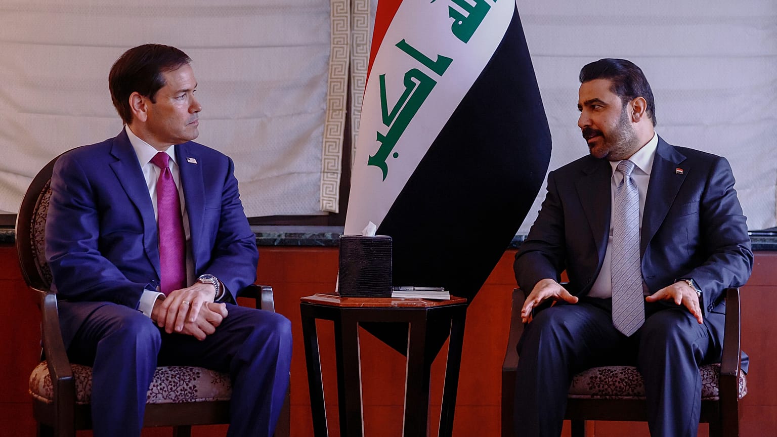 رئيس الوزراء العراقي علي الزيدي يلتقي وزير الخارجية الأميركي ماركو روبيو في نيويورك، 21 سبتمبر/أيلول 2026.
