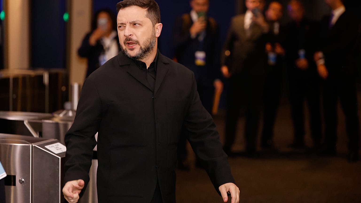 Volodimir Zelenszkij ukrán elnök a New York-i ENSZ Közgyűlésre érkezik 2026. szeptember 22-én 