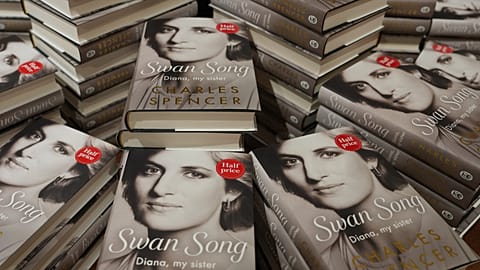 Copies of a new book by Earl Spencer on display in a bookshop in central London, 22 September, 2026