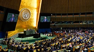 يتحدث الأمين العام للأمم المتحدة أنطونيو غوتيريش خلال الدورة الحادية والثمانين للجمعية العامة للأمم المتحدة في مقر المنظمة، يوم الثلاثاء 22 سبتمبر/أيلول 2026.