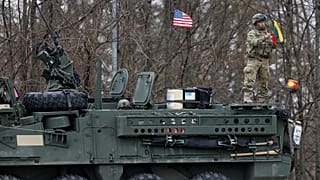 US forces in Salociai, some 178 kms (110 miles) north of the capital Vilnius, Lithuania, Monday, March 23, 2015.