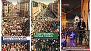 A series of AI-generated videos showing thousands of people protesting in different European cities has been shared on TikTok.