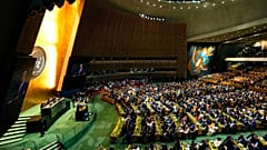 الرئيس دونالد ترامب يتحدث أمام الجمعية العامة للأمم المتحدة في مقر المنظمة الدولية يوم الثلاثاء، 22 سبتمبر/أيلول 2026. (جاستن تانغ/الصحافة الكندية عبر وكالة أسوشيتد برس)
