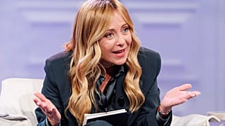 La presidente del Consiglio Giorgia Meloni durante la trasmissione "Porta a porta", Roma, Martedì 22 settembre 2026 (Foto Roberto Monaldo / LaPresse)