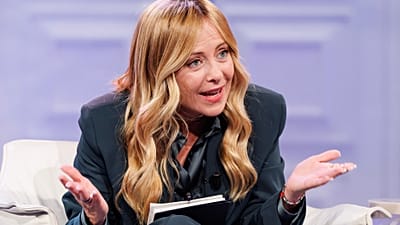 La presidente del Consiglio Giorgia Meloni durante la trasmissione "Porta a porta", Roma, Martedì 22 settembre 2026 (Foto Roberto Monaldo / LaPresse)