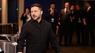Ukraine's President Volodymyr Zelenskyy arrives ahead of the 81st session of the United Nations General Assembly at United Nations headquarters, Tuesday, Sept. 22, 2026.