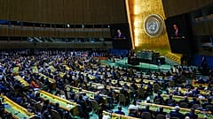 Le président Donald Trump s'adresse à l'Assemblée générale des Nations unies au siège de l'ONU, le 22 septembre 2026.
