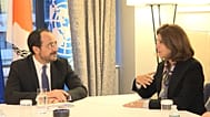 Συνάντηση Νίκου Χριστοδουλίδη και Μαρία Άνχελα Ολγκίν στη Νέα Υόρκη