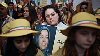 Protest against Iranian government outside UN headquarters in New York