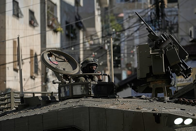 Israeli soldiers are seen during an army raid in the West Bank refugee camp of Al-Ain, 17 September, 2026