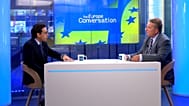 Commission Executive Vice-President for Prosperity and Industrial Strategy, Stéphane Séjourné, during an interview with Euronews on 23 September, 2026.