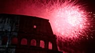 Fireworks explode over the Colosseum in Rome on Wednesday, March 16, 2011, marking the 150th anniversary of Italy's unification.