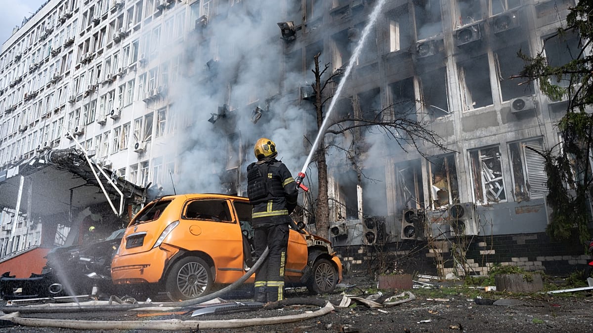 Russia pounds Kyiv with drones, killing two and wounding 23 hours before Zelenskyy's UN address