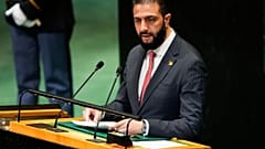 الرئيس السوري للمرحلة الانتقالية أحمد الشرع يتحدث خلال الدورة الثمانين للجمعية العامة للأمم المتحدة في 24 سبتمبر 2025 بمقر الأمم المتحدة.