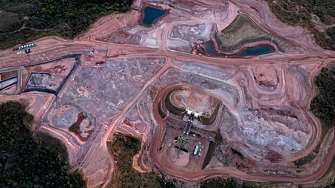 File Photo. A mine for rare earth elements including neodymium and praseodymium which are essential for the production of permanent magnets in Brazil