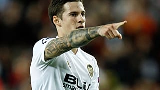 Santi Mina, en su etapa con el Valencia