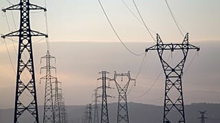 High voltage power lines are pictured outside Strasbourg, eastern France, Wednesday, Jan. 18, 2017.
