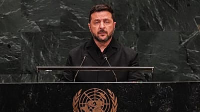 Le président ukrainien Volodymyr Zelenskyy s'exprime lors de la 81e session de l'Assemblée générale des Nations unies au siège de l'ONU, le 23 septembre 2026