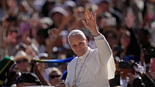 FILE: Pope Leo XIV arrives for his weekly general audience in St. Peter's Square, at the Vatican, 23 September 2026.