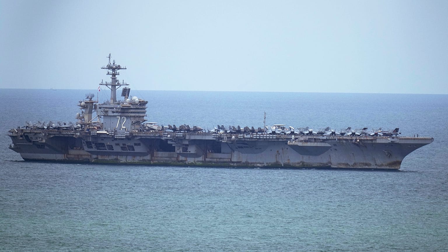 The US Navy aircraft carrier USS Abraham Lincoln arrives at the port in Laem Chabang, 2 September, 2026