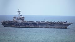 The US Navy aircraft carrier USS Abraham Lincoln arrives at the port in Laem Chabang, 2 September, 2026