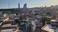 The skyline of Baku, 11 August, 2025