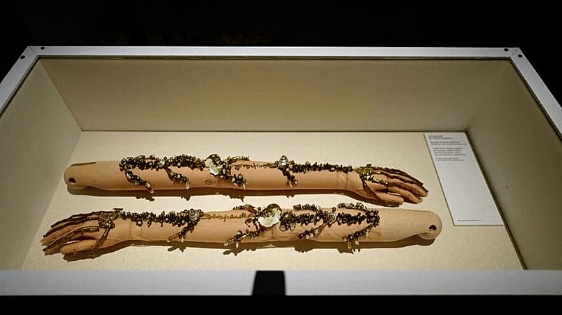 A pair of gloves designed by Roseberry for Schiaparelli