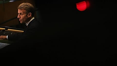 ARCHÍV FELVÉTEL: Emmanuel Macron francia elnök beszédet mond az ENSZ Közgyűlésének 81. ülésszakán az ENSZ székházában, 2026. szeptember 22-én.