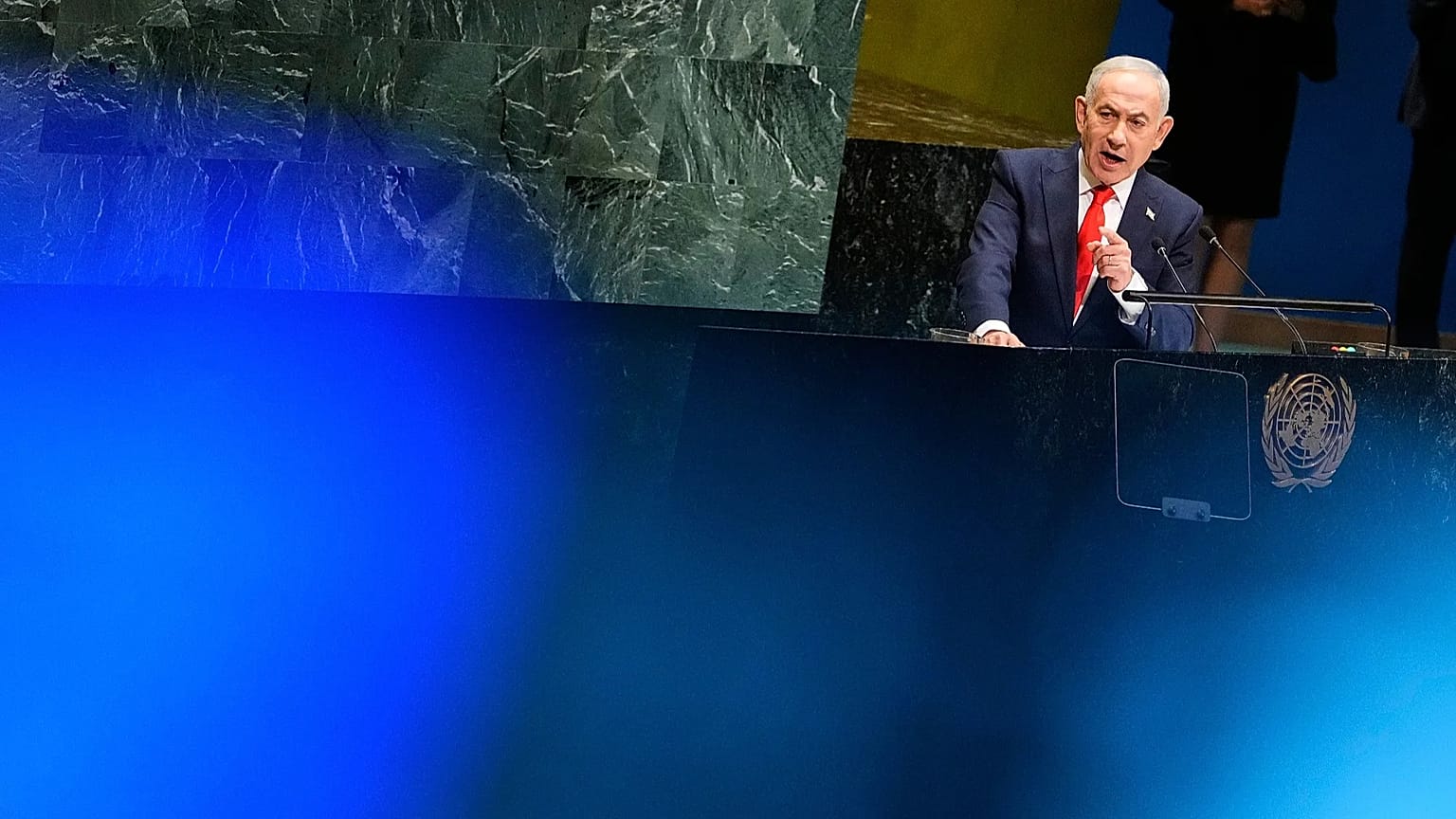 Israeli Prime Minister Benjamin Netanyahu speaks during the 81st session of the United Nations General Assembly at United Nations headquarters, Thursday, Sept. 24, 2026.