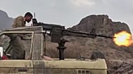 A Houthi fighter firing a vehicle-mounted machine gun at Saudi-backed forces in Yemen, 22 September, 2026