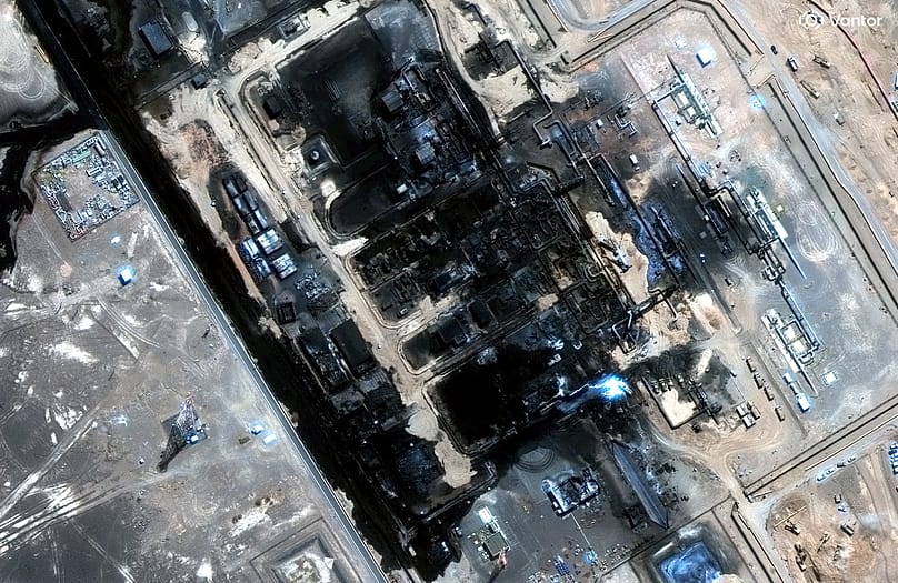 The aftermath of the recent drone attack on the East-West pipeline in Saudi Arabia, 13 September, 2026
