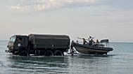 Rescue operation underway in the Caspian Sea. 