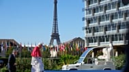 Pope Leo XIV followed by Director-General Khaled El-Enany, leaves UNESCO headquarters, Paris, 25 September 2026.