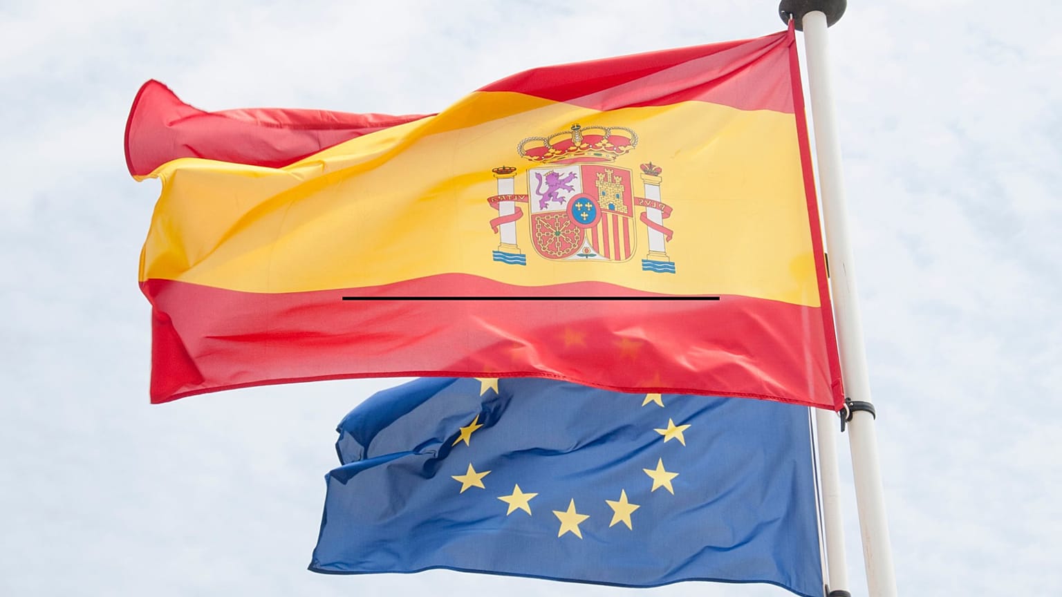 Banderas de España y de la UE