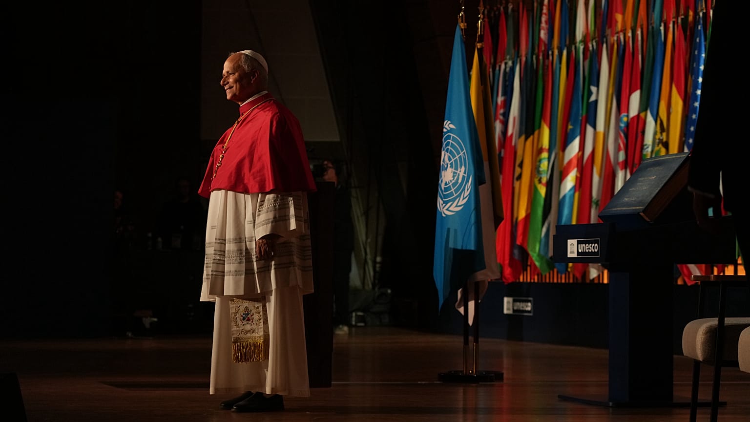 Léon XIV au siège de l'Unesco.