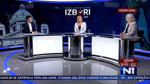 Media at work in Belgrade before the elections