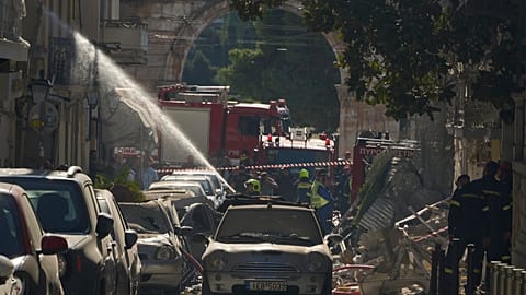 Athéni utcakép egy robbanás után - képünk illusztráció