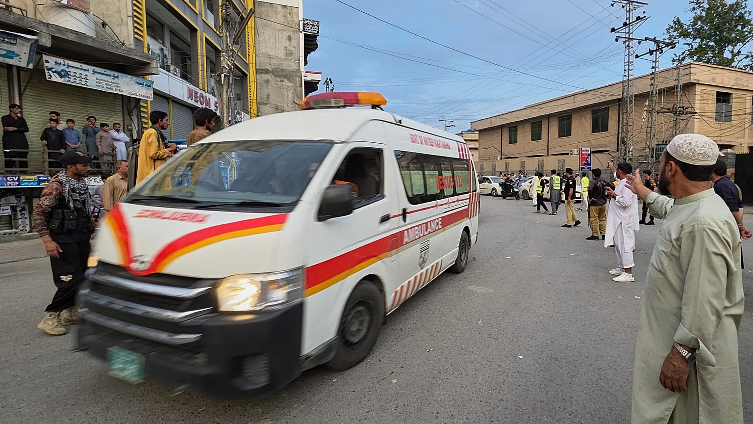 An ambulance in Pakistan's Khyber Pakhtunkhwa province, Sunday, Aug. 2, 2026.