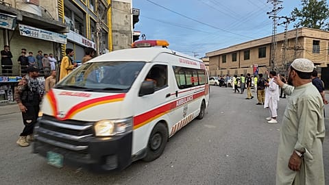 An ambulance in Pakistan's Khyber Pakhtunkhwa province, Sunday, Aug. 2, 2026.