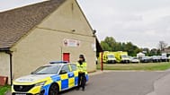 Emergency services at the scene of an incident close to RAF Fairford,, in Whelford, England, Sunday, Sept. 27, 2026