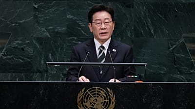 South Korean President Lee Jae Myung addresses the 81st session of the United Nations General Assembly at U.N. headquarters Tuesday, Sept. 22, 2026