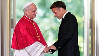Emmanuel Macron et Léon XIV à l'Élysée, le 25 septembre 2026.