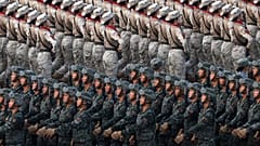 Military personnel take part in a parade to commemorate the 80th anniversary of the end of World War II in Beijing, 3 September, 2025