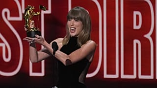 Taylor Swift accepts the MTV VMA Artist Director Honors award during the MTV Video Music Awards on Sunday, Sept. 27, 2026, at the Peacock Theater in Los Angeles.