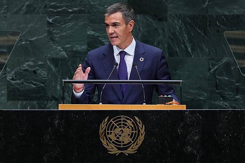 Spain's Prime Minister Pedro Sánchez addresses the 81st session of the United Nations General Assembly at UN headquarters, 23 September, 2026