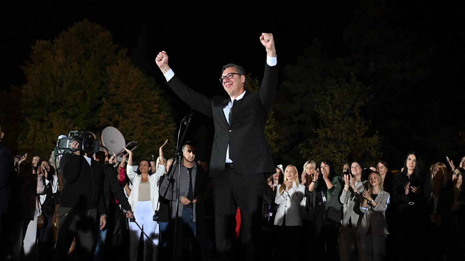 Serbian President Aleksandar Vučić before signing his resignation in order to run for prime minister in Belgrade, 27 September, 2026