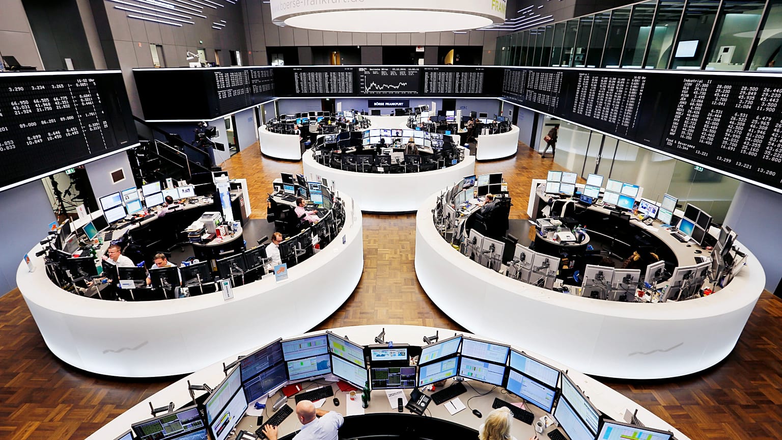 23 Şubat 2016 Salı, Almanya'nın Frankfurt kentindeki borsa işlem salonu fotoğraflandı.