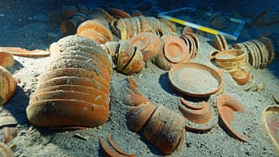 Akdeniz'de bulunan yemek takımları.