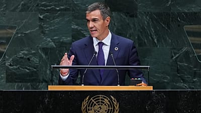 Sánchez, durante la asamblea de la ONU celebrada en Nueva York