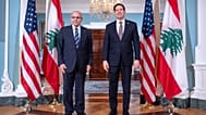 يقف وزير الخارجية ماركو روبيو (يمين) مع رئيس وزراء لبنان نواف سلام (يسار) في مقر وزارة الخارجية، يوم الاثنين 28 سبتمبر 2026، في واشنطن. (صورة من أسوشيتد برس/مارك شيفلبين)